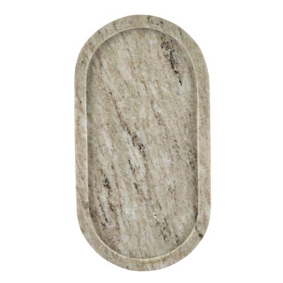 Ovales Tablett aus Marmor 28x15