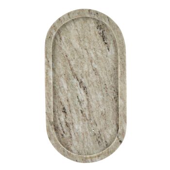 Plateau ovale marbre 28x15