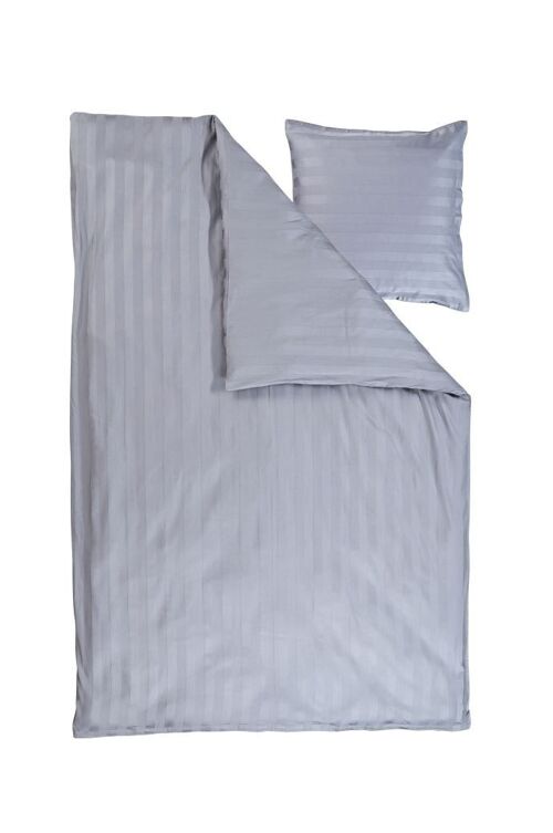 MB Hotel stibe bed linen - Dark Grey - 220 cm.
