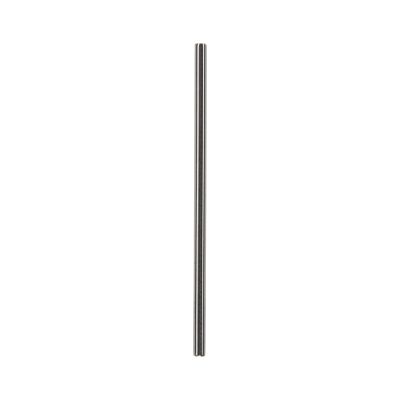 Cocktail straw metal silver straight