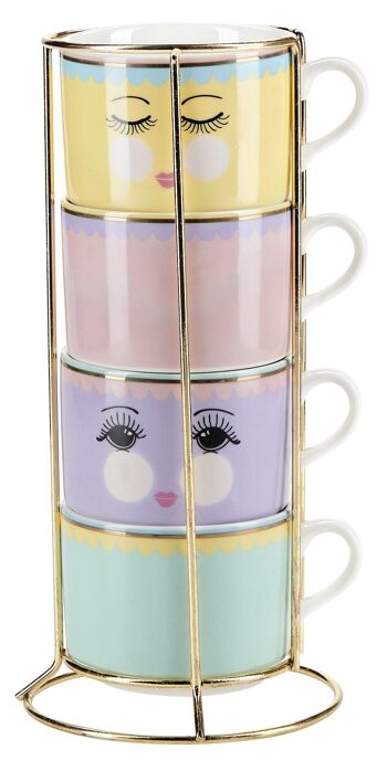 ME Mugs dans un présentoir coloré, 4 pcs boîte-fenêtre - Coffret cadeau