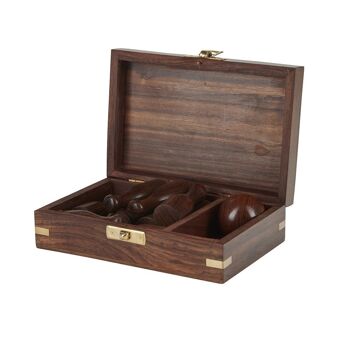 Coffret bois jeu de quilles MB