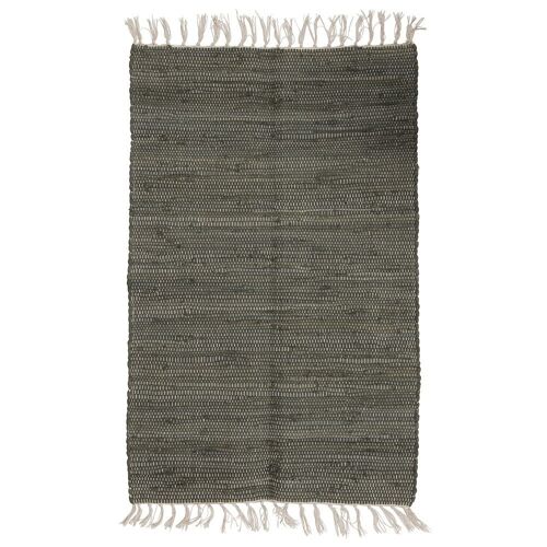 Cotton rug with fringes 60x90
