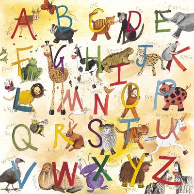Animal alphabet large canvas