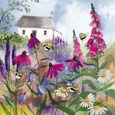 Bee garden large canvas