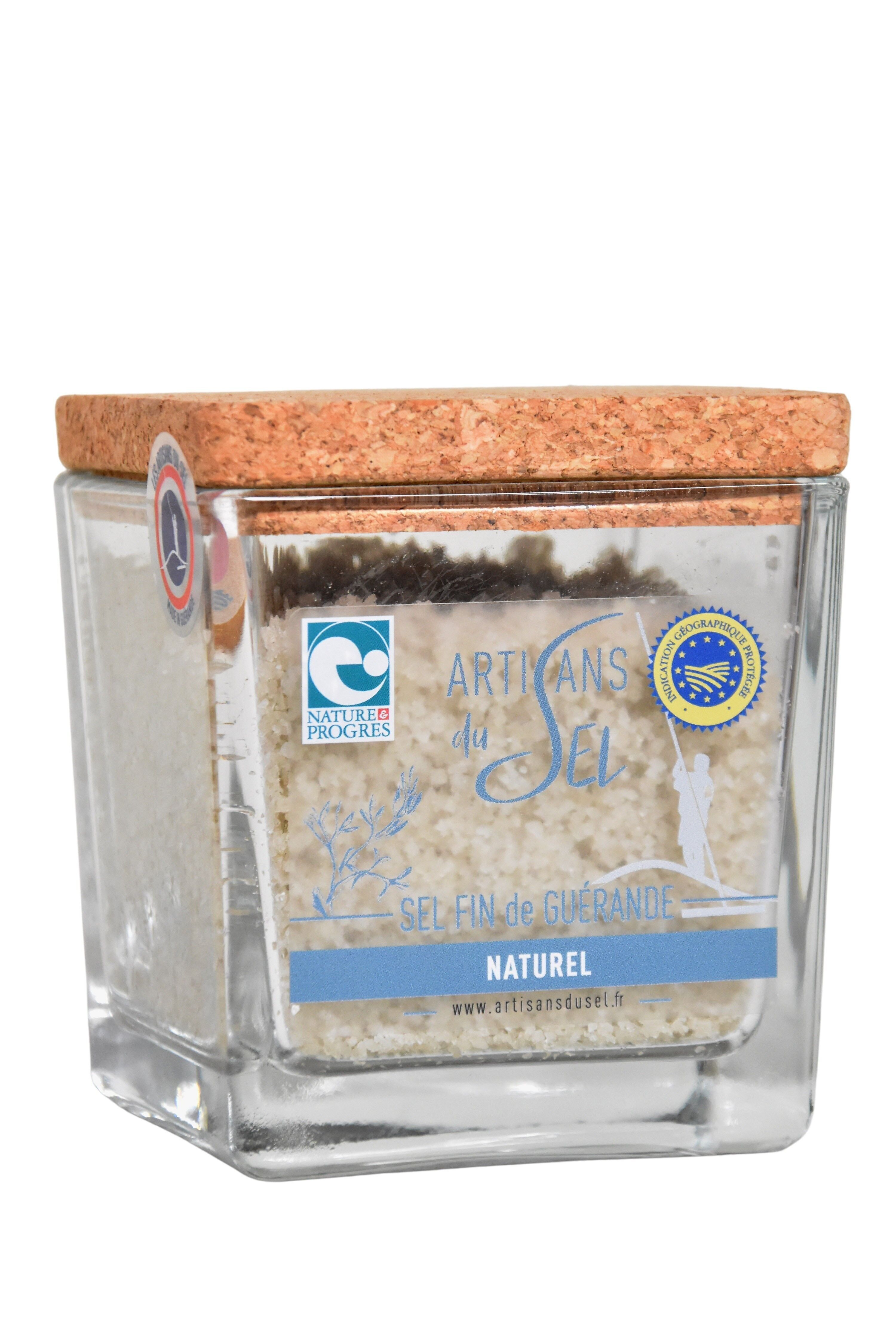 Fine Artisanal Guérande Salt – 200g Italian Jar, Cork Stopper | Artisans du Sel