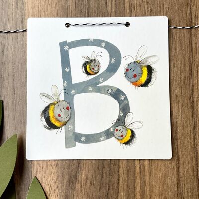 B -  Bees Alphabet Tile