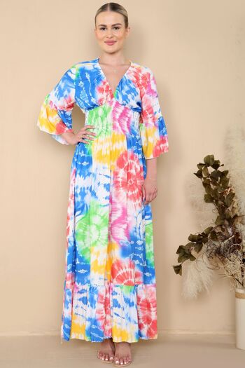 Robe longue à motif tie-dye 6