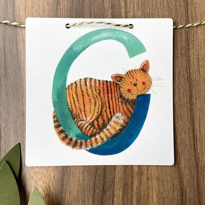 C  -  Cat Alphabet Tile