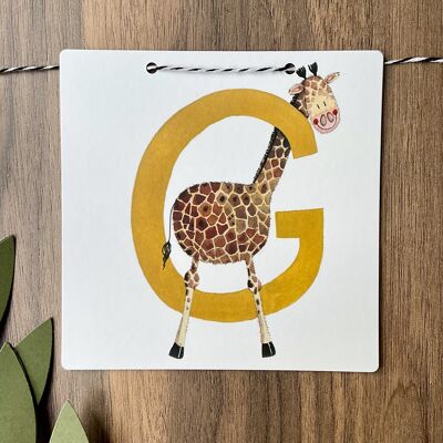 G  - Giraffe Alphabet Tile