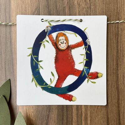 O - Orangutan Alphabet Tile