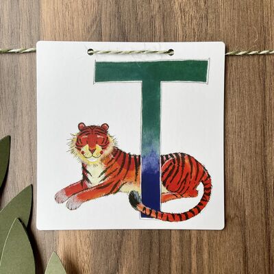 T - Tiger Alphabet Tile