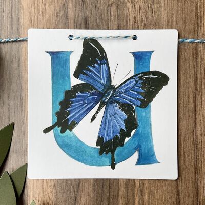 U - Ulysses Butterfly Alphabet Tile