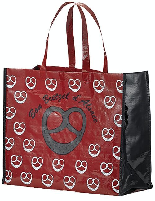 Grand Sac Shopping Bretzel Rouge 36 x 44 - 8483036000