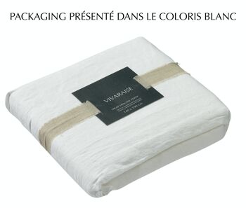 Drap housse stonewashed Zeff Blanc 160x200 bonnet 30cm - 1308867000 3