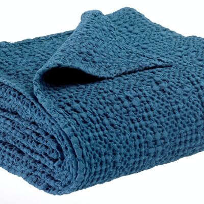 Vivaraise Plaid Tana In Cotone Stonewashed 180x260 Cm – Colore Frassino, Certificato Oeko-Tex