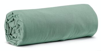 Drap housse Calita Sauge 160x200 bonnet 30 cm - 8546025000 1