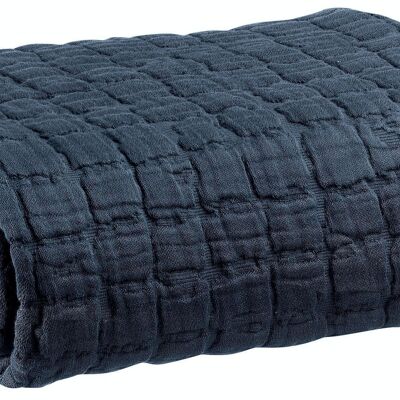 Swami Navy stonewash throw 130 x 200 - 3801068000