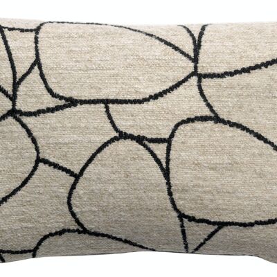 Coussin Dany Blanc/noir 30 x 50 - 3098000000