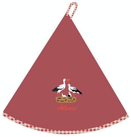 Essuie-mains rond Famille Alsace Rouge Diamètre 60 cm - 8307030000