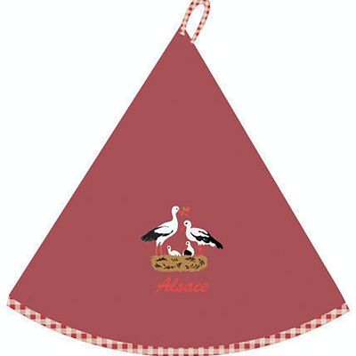 Round hand towel Famille Alsace Red Diameter 60 cm - 8307030000