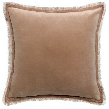 Coussin uni Fara Sésame clair 45 x 45 - 5015016001 1