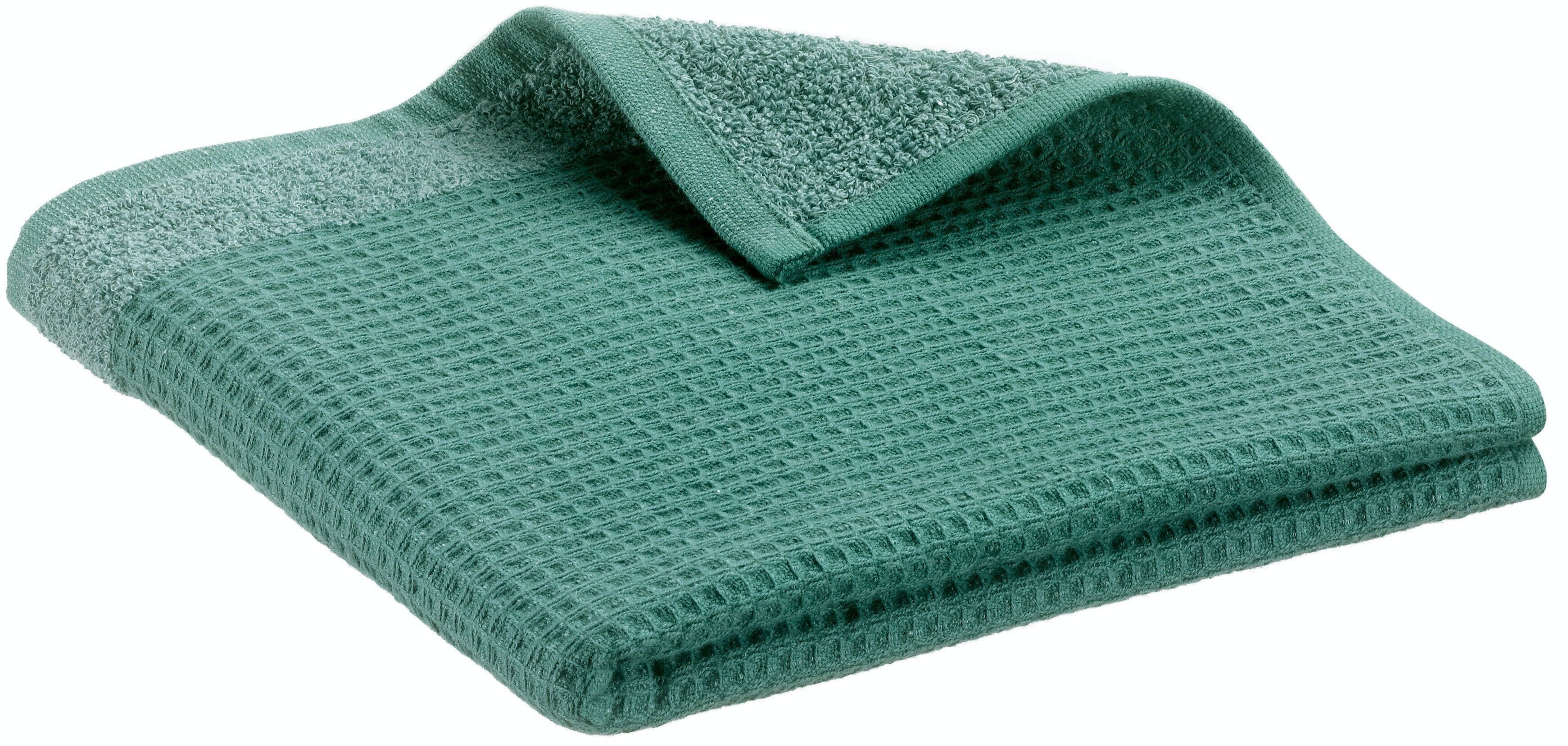 Asciugamano riciclato Abby Emeraude 50 x 100 - 1678320000