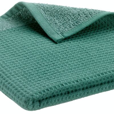 Recycled bath towel Abby Emeraude 90 x 150 - 1678520000