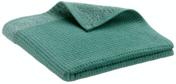 Drap de bain recyclé Abby Emeraude 90 x 150 - 1678520000 1