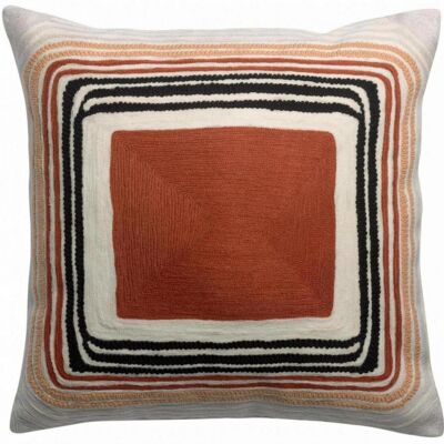 Coussin brodé Cassie Brique 45 x 45 - 1482045000