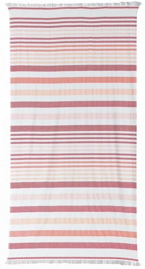 Drap hammam recyclé Samoa Brique 100 x 200 - 1677045000