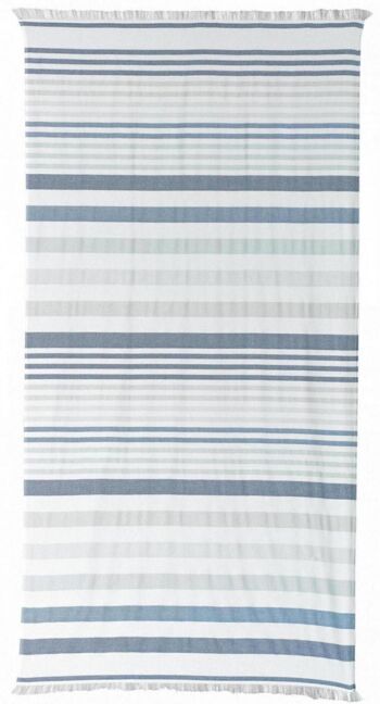 Drap hammam recyclé Samoa Marine 100 x 200 - 1677060000 1