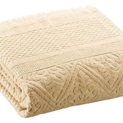 Plain bath towel Zoe Vanille 100 x 180 - 2360515000