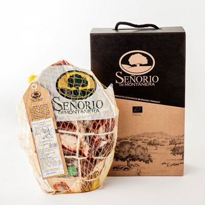 100% organic Iberian shoulder ham, black label, boneless, Señorío de Montanera