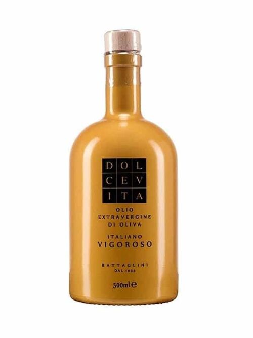 Olio Extravergine d'Oliva Dolce Vita Vigoroso l Italiano Estratto a Freddo