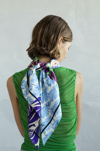 Foulard en soie lavande L 6