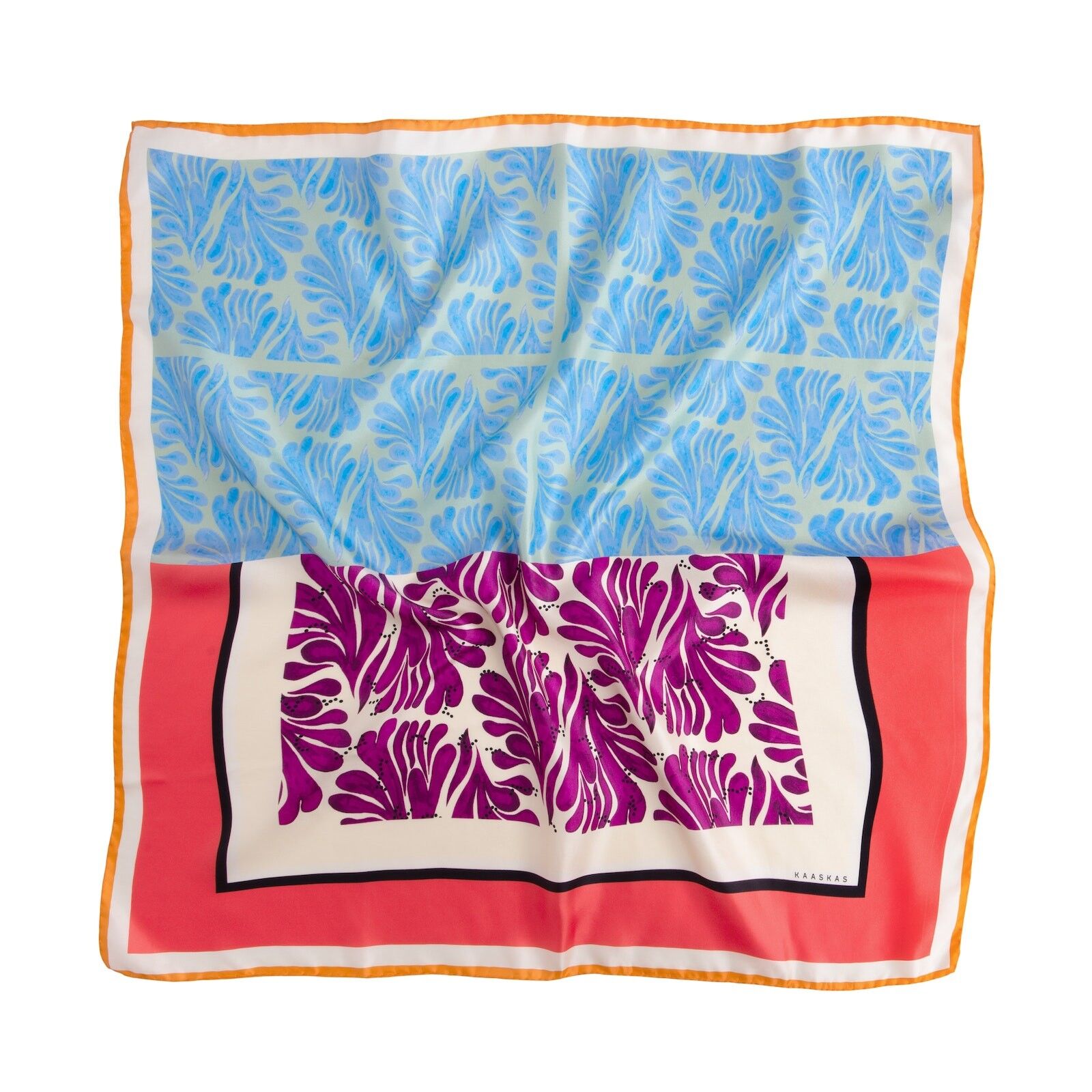 Hot Coral Seidenschal M