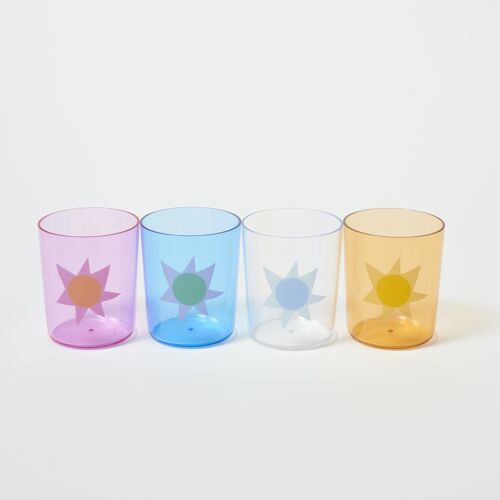 Cocktail Poolside Highball Tumbler Multi Set of 4