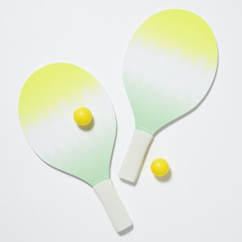 Jeux de plein air Beach Bat Paddles Vert Jaune Dip Dye 2