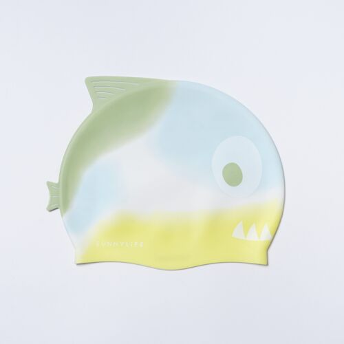 Kids Swimtime Swimming Cap Green Ombre