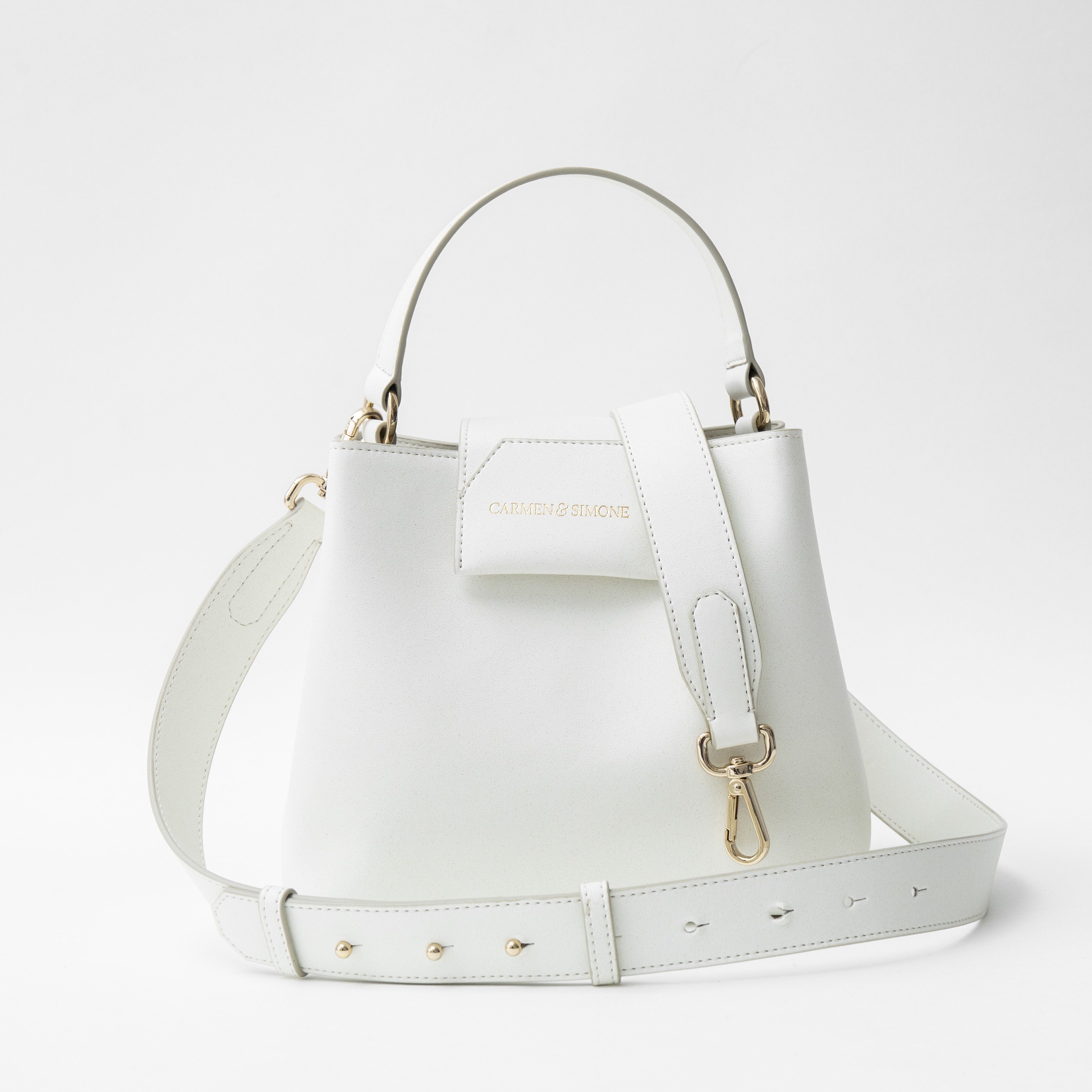 White vegan handbag | Simone Blanc