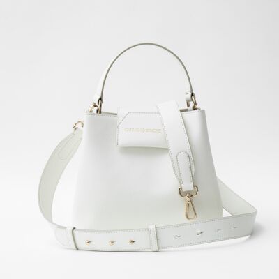 White vegan handbag | Simone Blanc