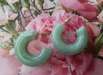 Boucles d'oreilles anneaux résine couleur 1