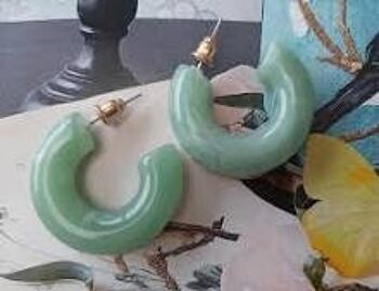 Boucles d'oreilles anneaux résine couleur 2