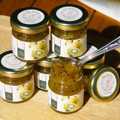 Limetten-Apfel-Kiwi-Marmelade, kleines 45-g-Glas