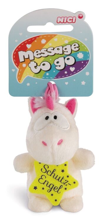 Licorne Theodor ange gardien 8cm avec boucle 1