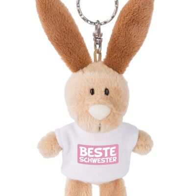 Rabbit Best Sister 10cm key ring with T-shirt