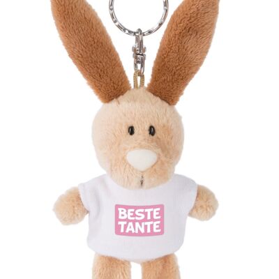 Rabbit Best Aunt 10cm key ring with T-shirt
