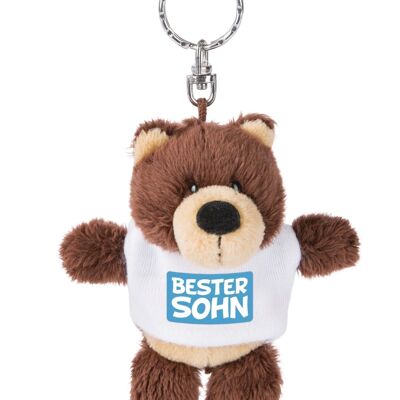 Bear Best Son 10cm key ring with T-shirt