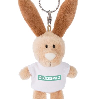 Porte-clés lapin porte-bonheur 10cm avec T-shirt